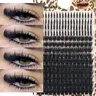 120D+Spike 2-in-1 Bulk Cluster Eyelashes,Premium Spike Cluster Lashes Combo Set, Create Stunning Spiky & Voluminous Eye Makeup for Daily Wear and Party Looks,Customizable Volume Lash Clusters for Women Eye Beauty