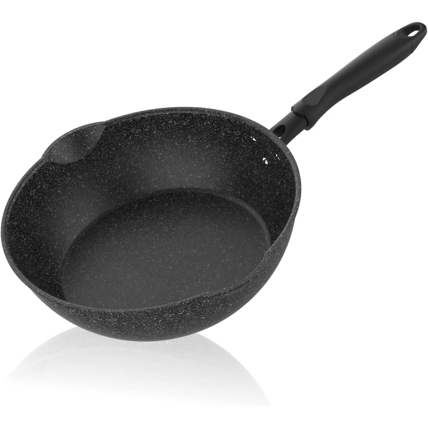 - 10 Inch / 26 cm Non-Stick Deep Frying Pan with Double Pour Spouts, 5-Layer Whitford Non-Stick Coating, PFOA-FREE, Stay-Cool Handle, Induction Compatible with  Cooktops