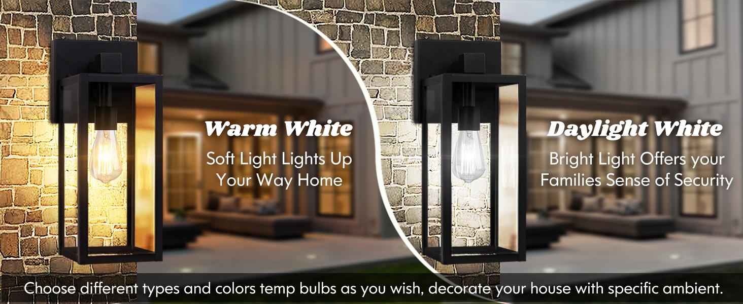 2-Pack Outdoor Wall Light, Exterior Waterproof Wall Sconce Light Fixtures, Outdoor Wall Lamp with Clear Glass for House, Porch, Front Door, Garage, Patio, Bulbs Not Included 2-Pack Outdoor Wall Light, Exterior Waterproof Wall Sconce Light Fixtures, Outdoor Wall Lamp with Clear Glass for House, Porch, Front Door, Garage, Patio, Bulbs Not Included