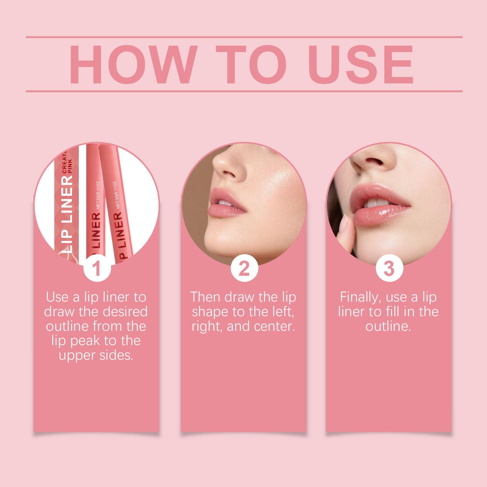 AMZ The Brown Waterproof Lip Liner Pen Is Versatile, Natural, Long-Lasting, Easy To Apply Color, And Not Prone To Smudge. It Is A Waterproof And Plumping Lip Liner Pen