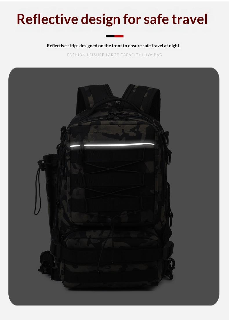 Multifunctional Tactical Backpack Outdoor Large Capacity Travel Sports Hiking Bag Multi-compartment Lure Fishing Bag