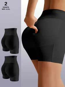 High Waist Butt Lifter Shapewear Shorts, Tummy Control Compression Biker Shorts, Anti-Chafing Butt Enhancer, Breathable Elastic Organic Textile