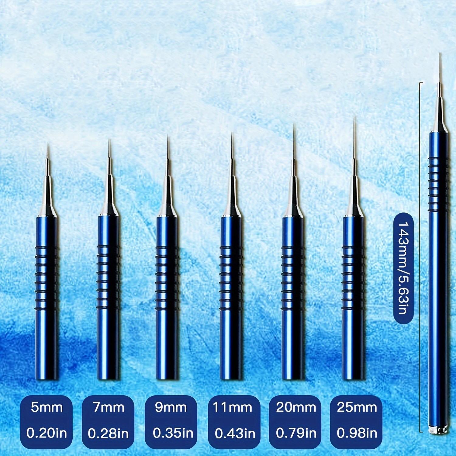 Nail Art Detailer Striping Brush Set with Metal Handles, 6-Piece Nail Liner Brush Kit for Manicure Painting, Nail Art Tools, Nail Art Accessories #GLOBAL PICKS