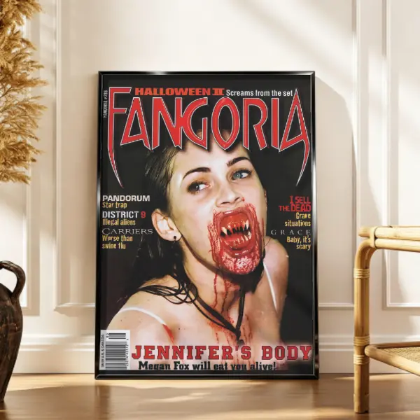 Vintage Horror Magazine Poster |   Dark Thriller Canvas Wall Art for Bedroom & Living Room