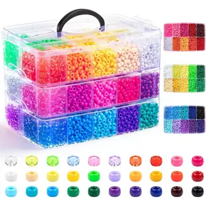 9000 count Pony Beads Bulk, 30 Colors 6x9mm Plastic Kandi Beads for DIY Bracelet Making Hair Braiding Kandi  Key Chains Crafts (5.16LB)