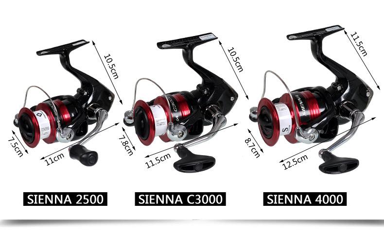 Shimano Sienna Spinning Reel, Entry Level Fishing Reel, Smooth Long Cast, Freshwater Saltwater Lure Fishing