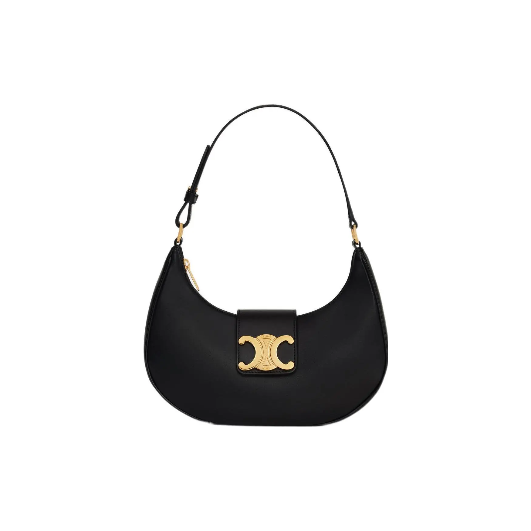 Celine Avant-Triomphe 2023 Handbag for Women – Adjustable Strap, Smooth Calfskin, Classic Style, Black