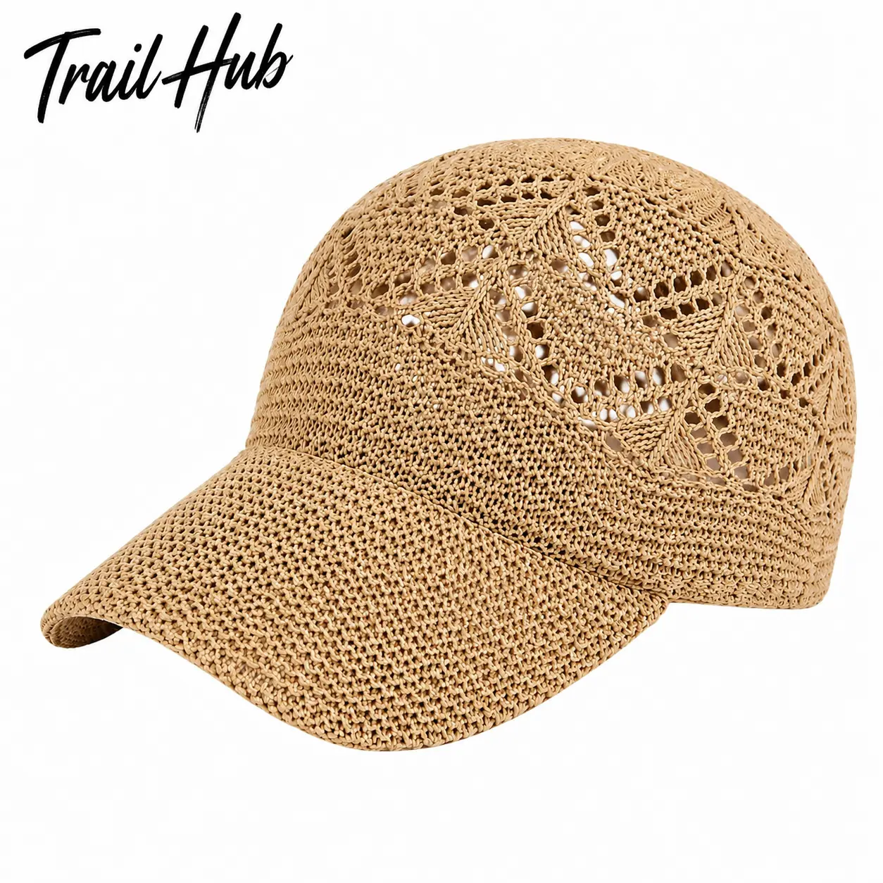 Women’s Lightweight Sun Visor Cap with UPF 50+ UV Protection, Ultra-Breathable Hollow-Mesh Knit Design, Moisture-Wicking Fabric, and Adjustable Fit — Ideal for Running, Hiking, Cycling, and All-Day Outdoor Wear
