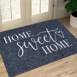 1pc Soft Machine-Washable Suitable for Entryway, Kitchen, Living Room - Modern Neutral, - Mat, Holiday-Friendly & Fabric, Rectangular Mat for Decor