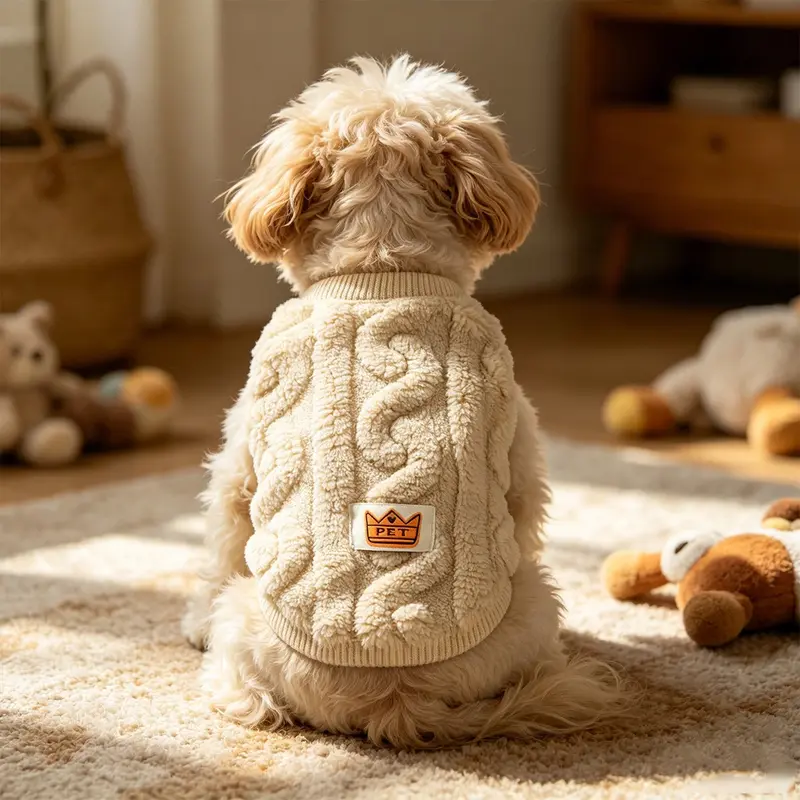 New Fall Winter Plaid Thick Pet Sweater, Soft Skin-Friendly Anti-Shed, Slim Fit Warm Underwear, Small Dogs Cats Kitten Clothes, Home Outdoor Wear