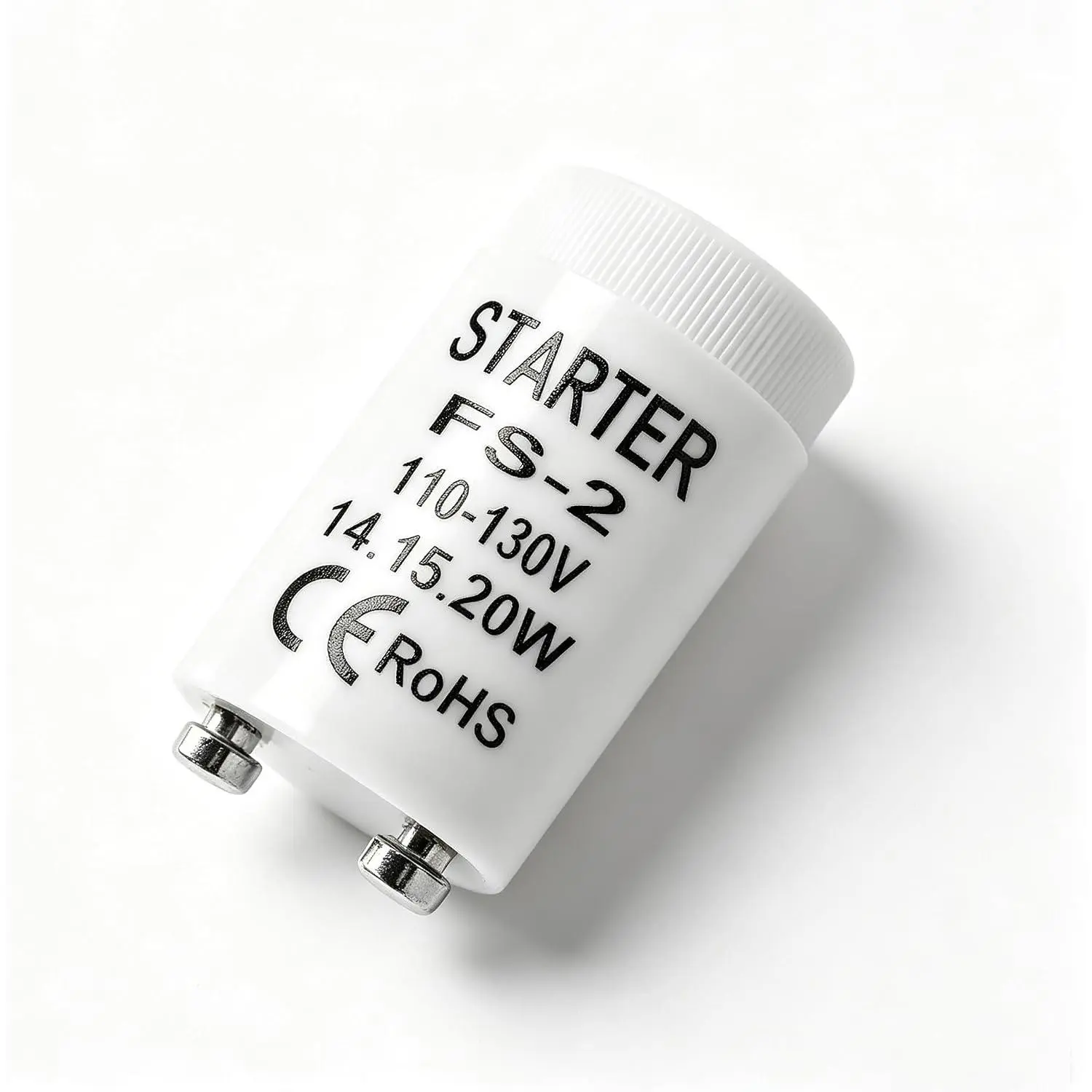 FS-2 Fluorescent Light Starter for 14W 15W 20W Lamps | Indoor/Outdoor Fluorescent Fixtures, FS-2 Starter Tube, Compatible with Leviton 12409 FS-2 Fluorescent Starter