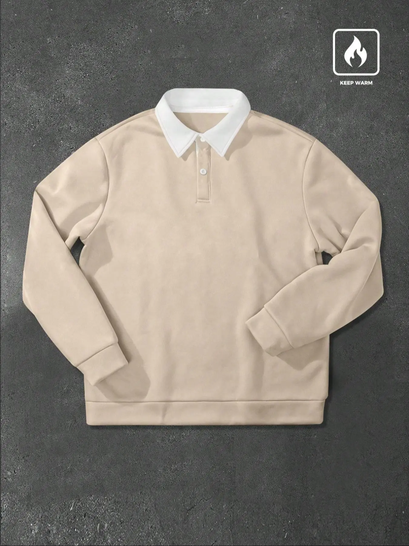 Men's Regular Fit Solid Color Plain Half Button Henley Knit Sweatshirt, Casual Long Sleeve Collared Pullover for Daily Wear, Men's Top for All Seasons, Hoodie, Knitwear