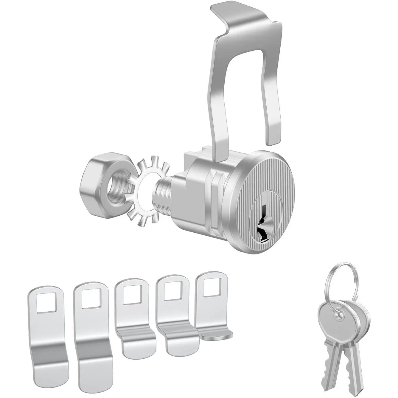 Universal Durable Secure Mailbox Lock Replacement with 2 Keys - Easy to Install Front Door Curbside Mail Box Lock for Almost All Locking Mail Boxes