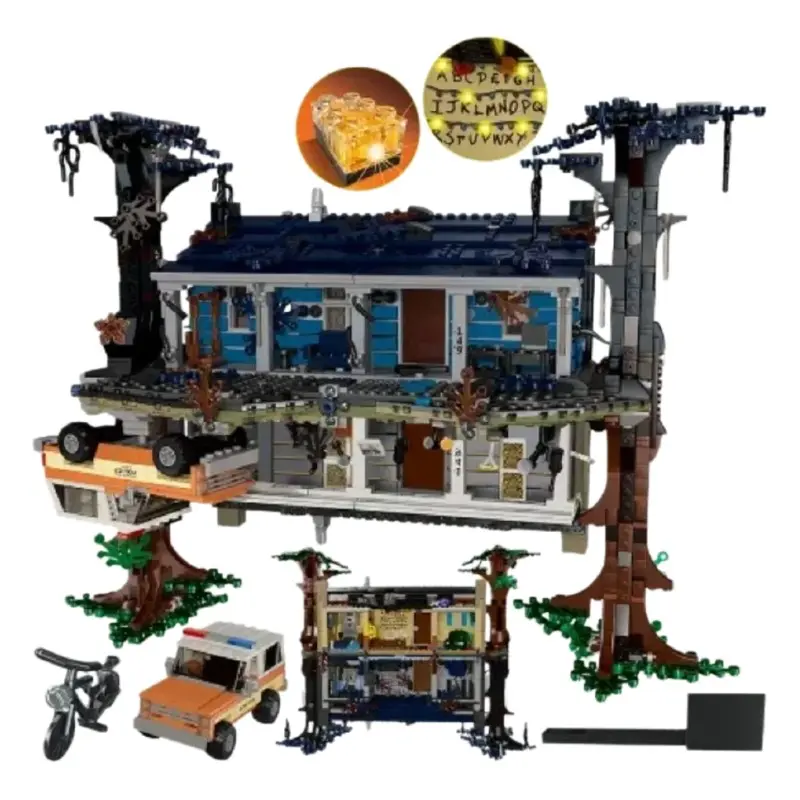 2287PCS/PZS double-layer reversible urban interconnected building bricks, parallel size two-way house hard assembled building model 11538, male and female puzzle creative DIY handmade desktop decoration educational toys, Christmas and birthday gifts