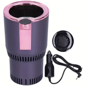 12V Car Cup Cooler & Warmer, Rapid Cooling 0°C to 60°C, 18.6oz Bottle Heater/Cooler, Portable Travel Essential for Truckers, Camping, Office, Gift