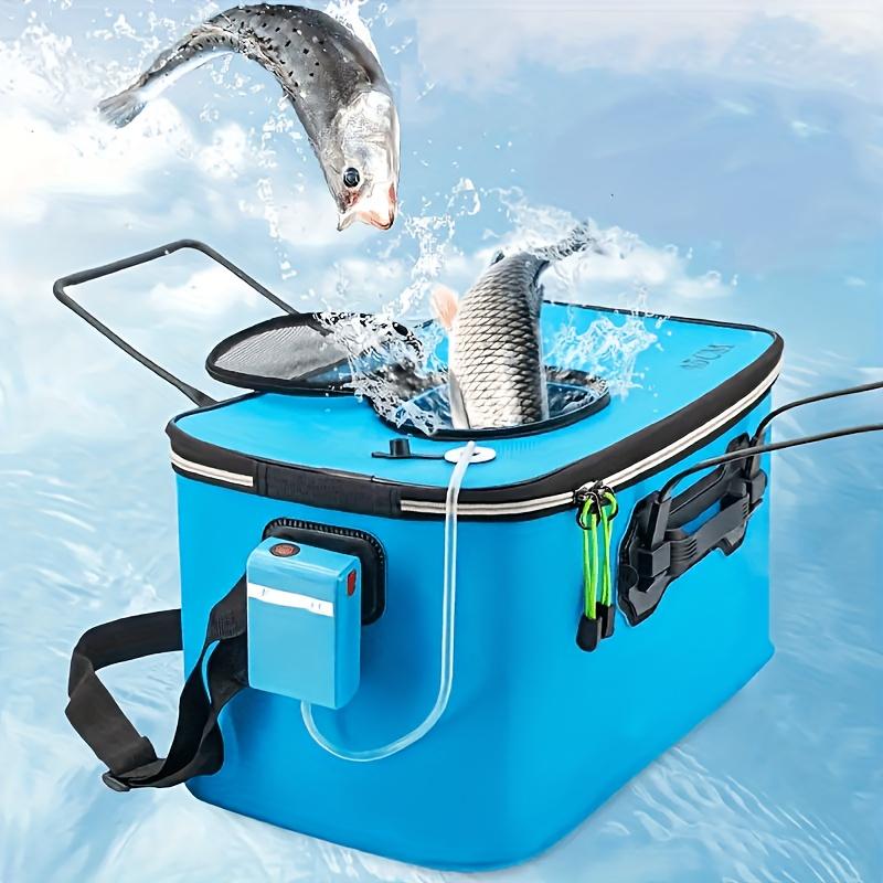Foldable High Quality EVA Fishing Bucket - Multifunctional Portable Folding Fishing Minnow Bucket Fish Live Bait Container for Outdoor Camping and Hunting