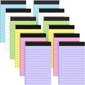 Colored Note Pads 12 Pack Small Notepad 3x5 Inch Mini Notepads Pocket Notepad,Easy Tear Small Note Pads,Server Lined Paper,30 Sheet/Notepad, Portable Memo Notepad for Home School Office Supplies