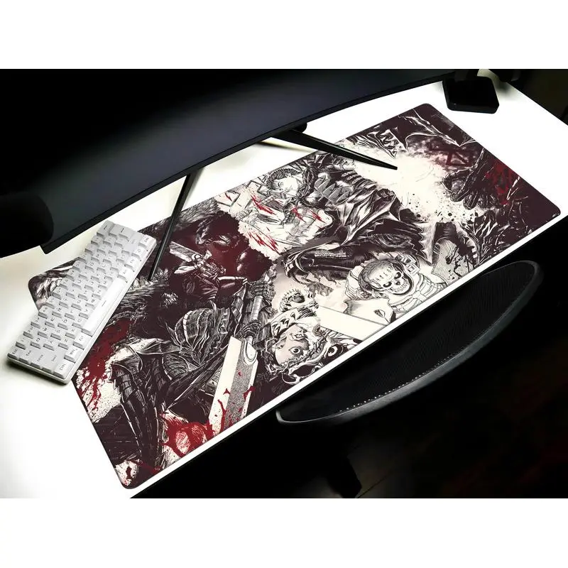 Berserk Desk Mat Anime Mouse Pad GUTS PC Gaming Desk Pad for Gamers  Berserk Keyboard Mat Gift Griffith Desk Mat