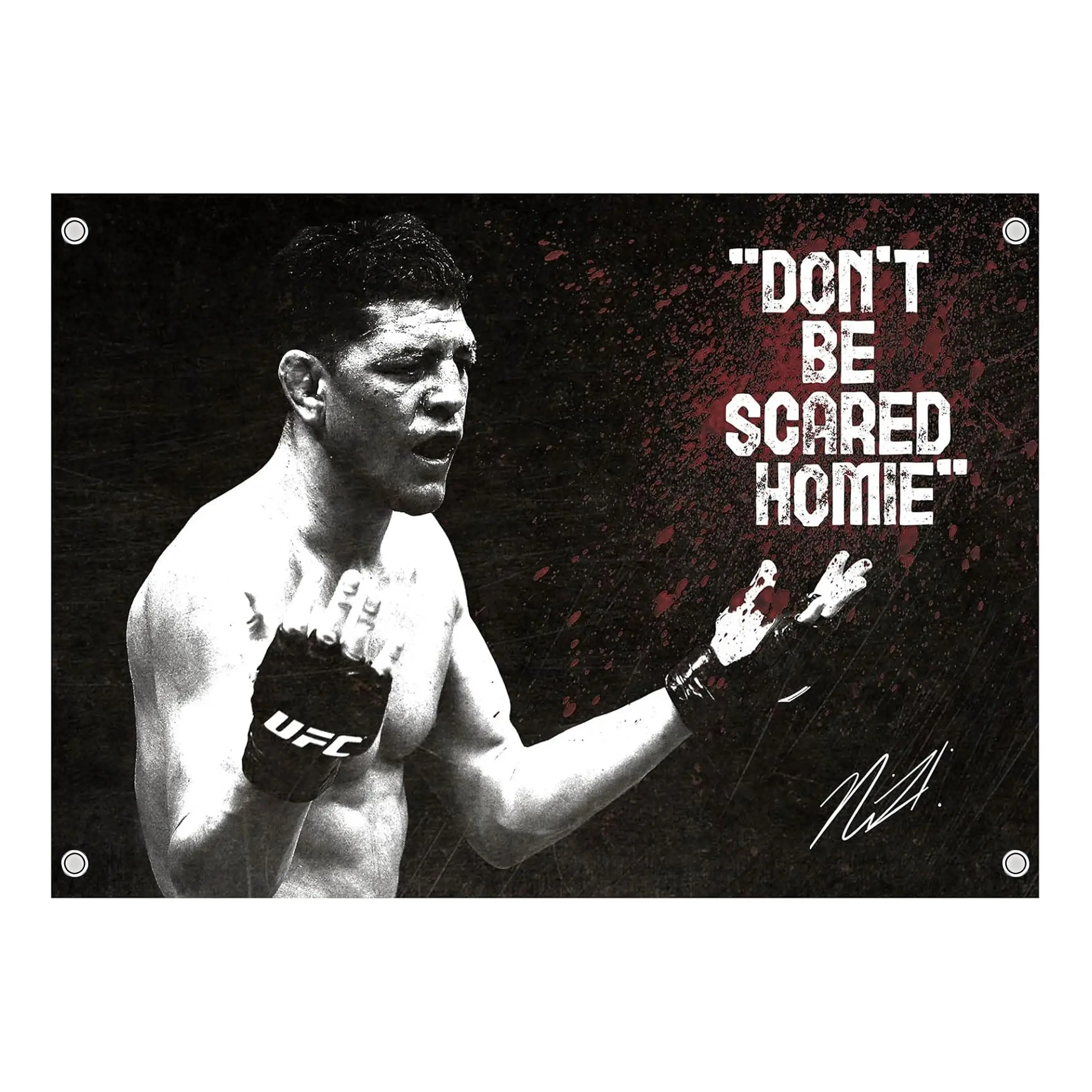 Nick Diaz Graphic Flag UFC Inspired Fight Night Wall Flag Combat Sports Banner for Bedroom Octagon Gym Decor Gift for UFC Fans MMA Fans