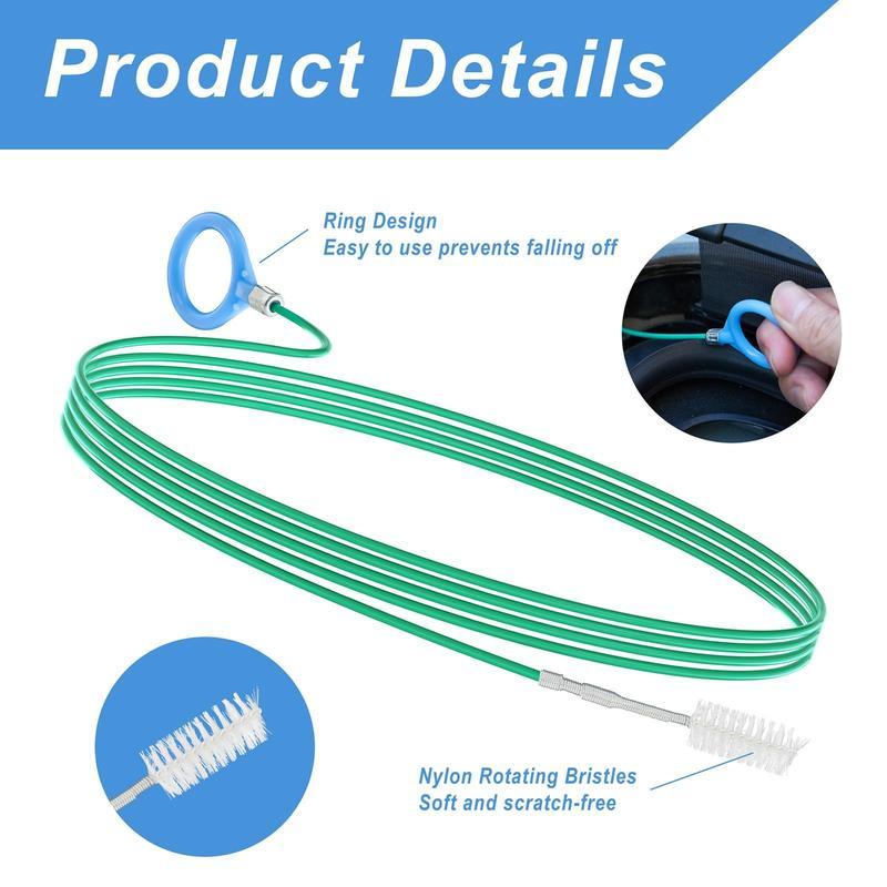 Multifunctional Car Drain Hole Dredging Brush Efficient clog removal tool suitable for sunroof door and fuel tank pipeline daily vehicle maintenance cleaning use-MM1