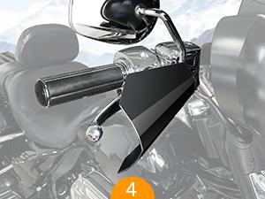 THE WELL KEPT Gloss Black Coffin Cut Handguards For Harley Sportster,Touring,Street Glide,Road King,Electra Glide 2007-2023 (Cable Clutch Style-Large)