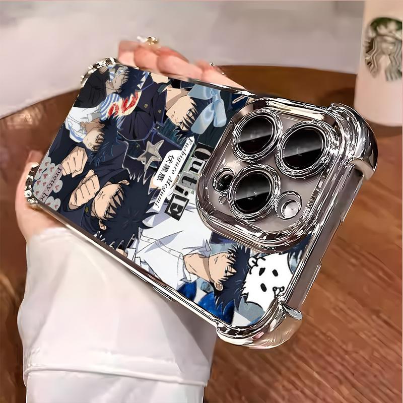 Jujutsu Kaisen Fushiguro Megumi Anime Fan Phone Case Cute Pretty Boy Artwork for Halloween Christmas Gift Compatible with iPhone 11/12/13/14/15/16 (Pro Max/Plus)