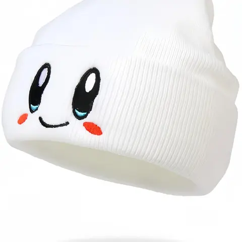 【Black Friday】Cute Knit Beanie with Cartoon Embroidery for Men and Women, Soft, Comfortable, Warm, and Stylish Casual Hat for Fall and Winter