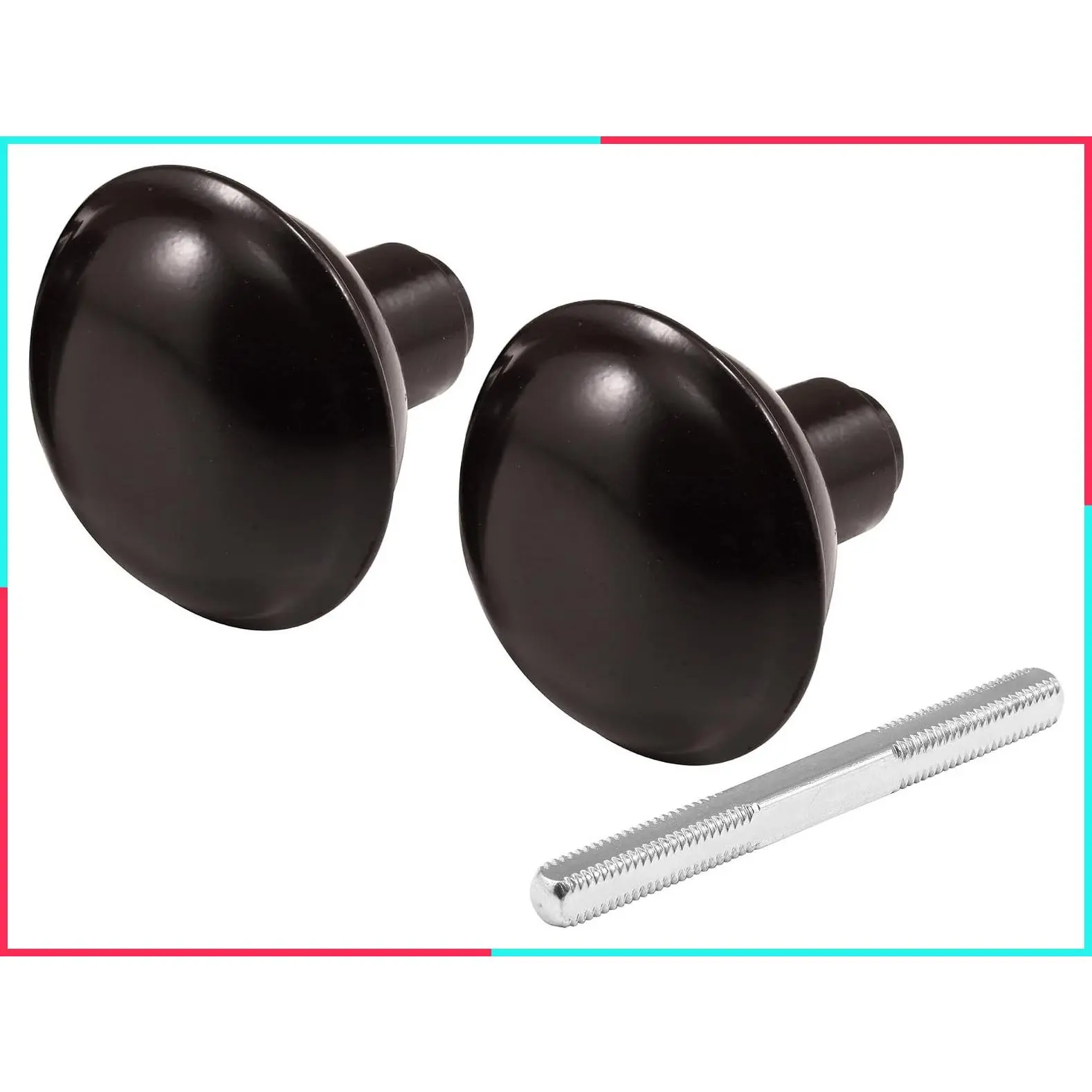 Solid Brass Vintage Door Knob Spindle Set, 2-1/4 In. Outside Diameter, Bronze (Single Pack)