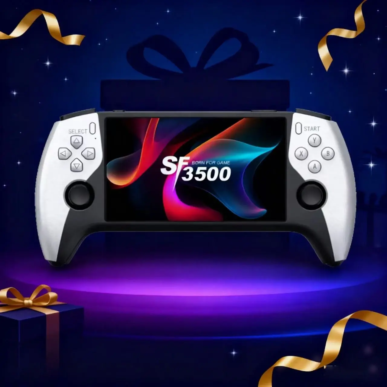 2026 New Sf3500 Upgrade Handheld Game Console, 5-Inch IPS Full HD Screen, 3000mah Long Battery Life, Compact Portable Gaming System