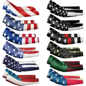 12 Pairs Kids Compression Arm Sleeves Youth UV Protection Breathable Cooling Sleeve for Football Baseball