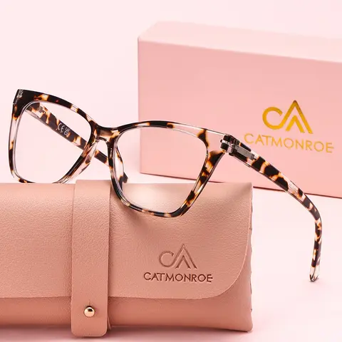 CATMONROE Thin Frame Fashionable Reading Glasses, Cat Eye Frames Suitable For Daily Reading And Writing, Comfortable Nose Pads, And Great Gifts, Reading Eyeglasses