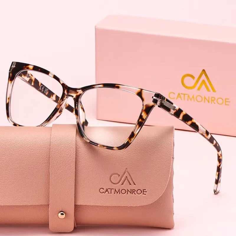 CATMONROE Thin Frame Fashionable Reading Glasses, Cat Eye Frames Suitable For Daily Reading And Writing, Comfortable Nose Pads, And Great Gifts, Reading Eyeglasses
