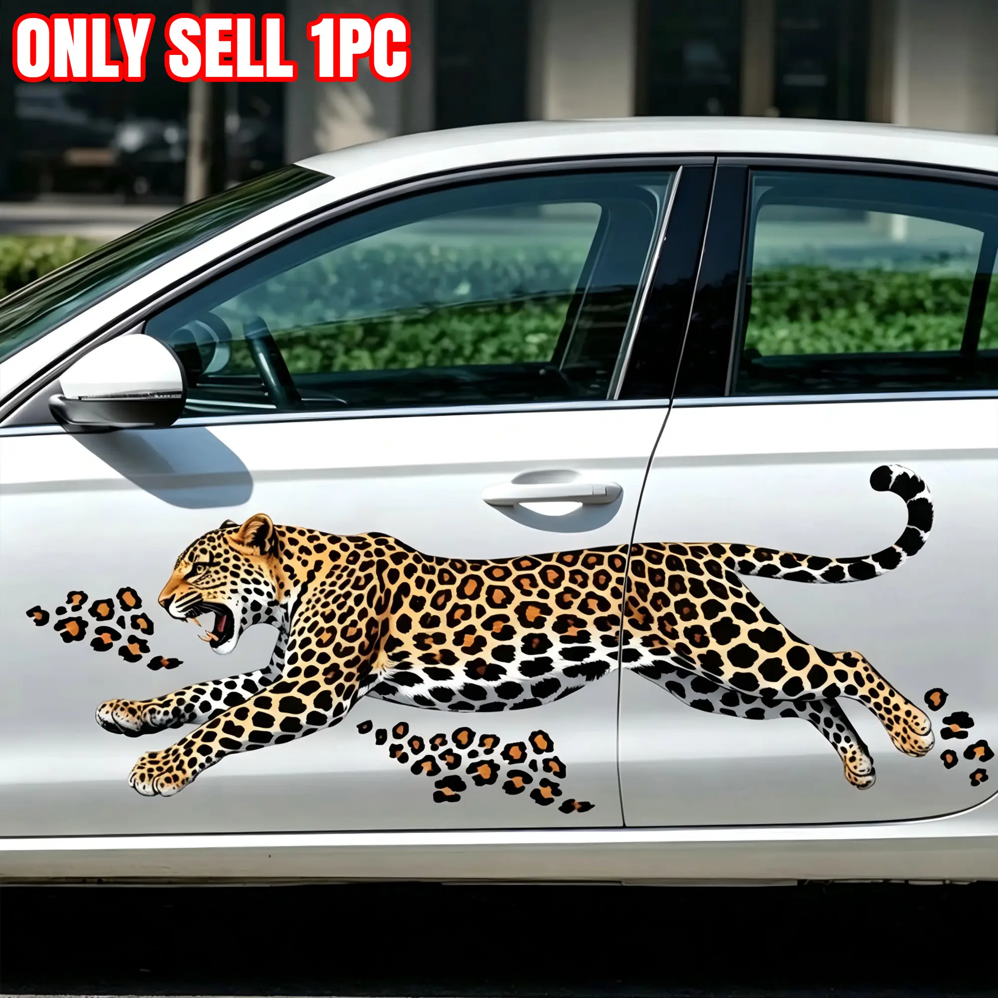 1 Set Large Leopard Pattern Car Stickers, Waterproof Durable Car Styling Decals, Modification Decor for SUV, Truck and Van Body & Hood