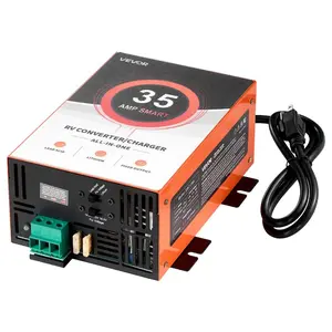 VEVOR RV Power Converter, 65 Amp, 110V AC to 12V DC RV Converter Battery Charger, Multi Stage Smart Charging, 13V to 16.5V Operating Range, Compatible with Lithium Lead Acid Battery, for Camper