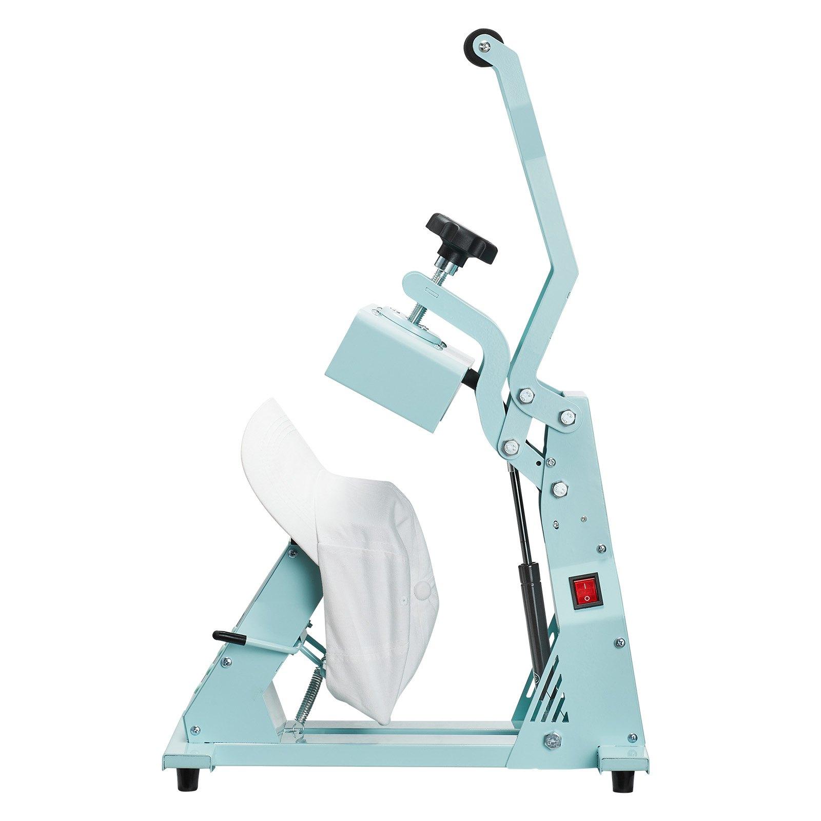 VEVOR Hat Heat Press Machine, with 2pcs Interchangeable Platens, Precise Temperature and Time Control, Hat Press for HTV Iron On and Sublimation Projects, for Caps, Headbands, Cuffs, Face Masks, Gree