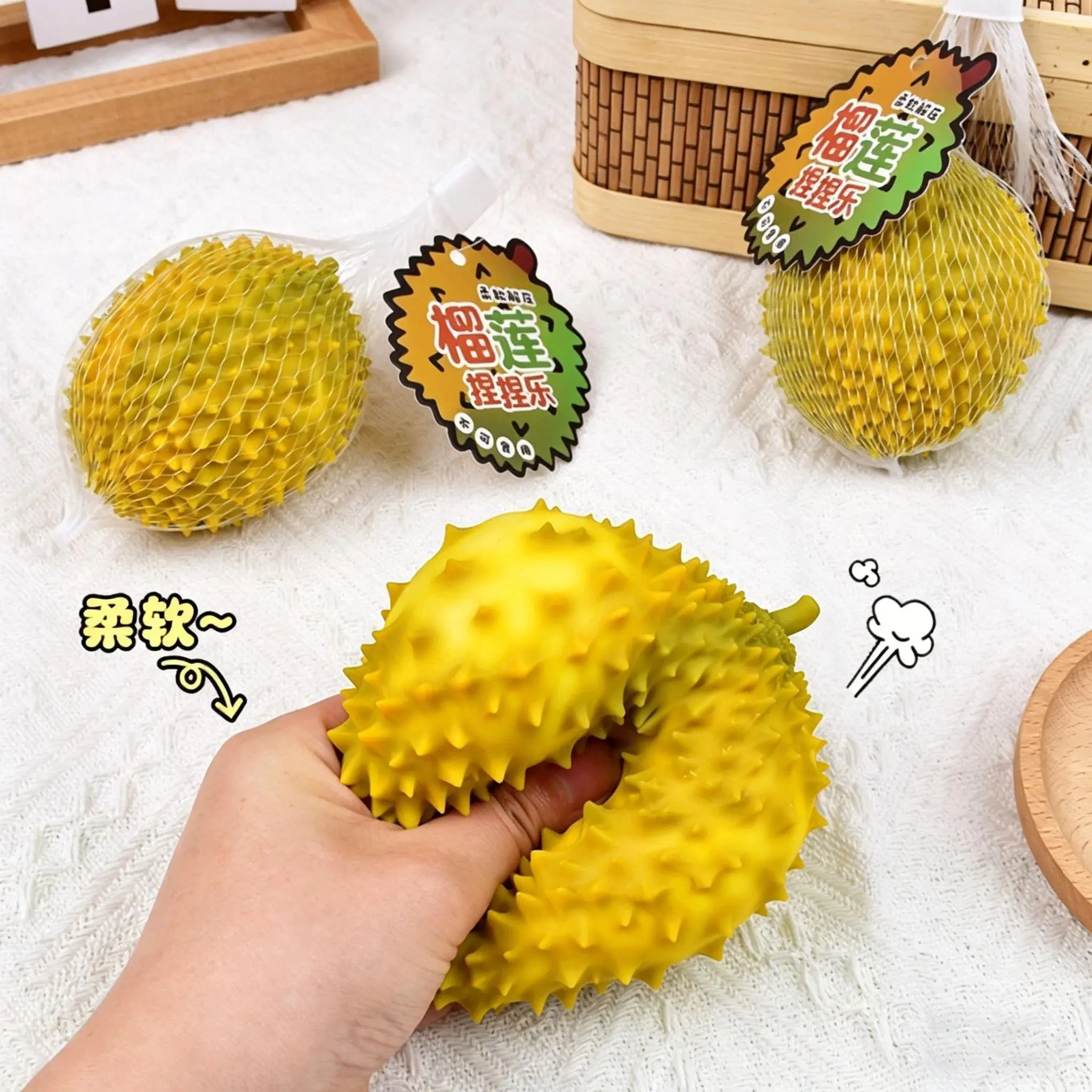 Soft Durian Fruit Squishy Toy – Slow Rising Stress Relief for  Adults, Squeeze Anti-Anxiety Sensory Fidget Toy