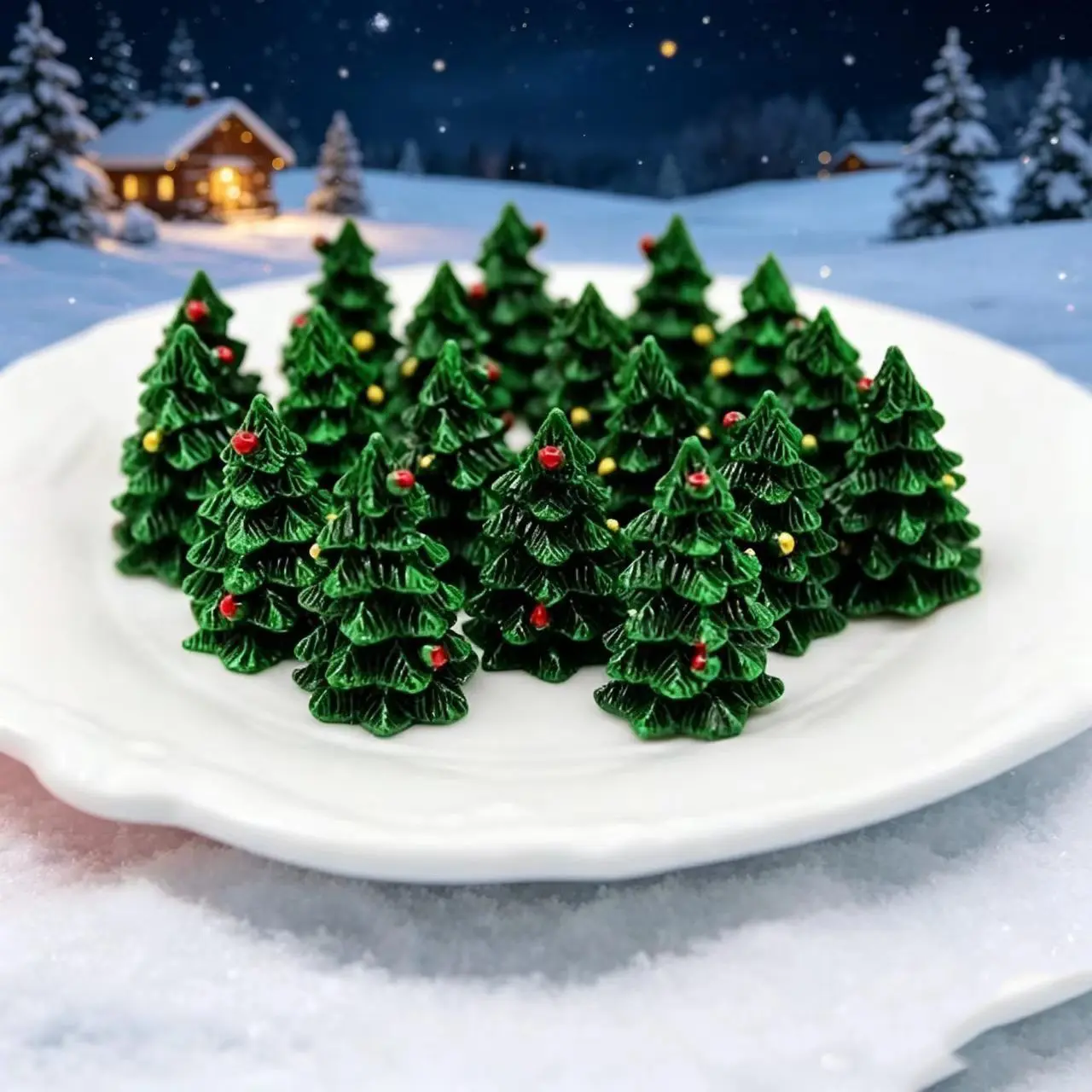 Mini Christmas Tree Resin Ornaments, Cute and Fresh Style, Small and Elegant Hanging Decor, Home Decoration, DIY Crafts, Holiday Gifts