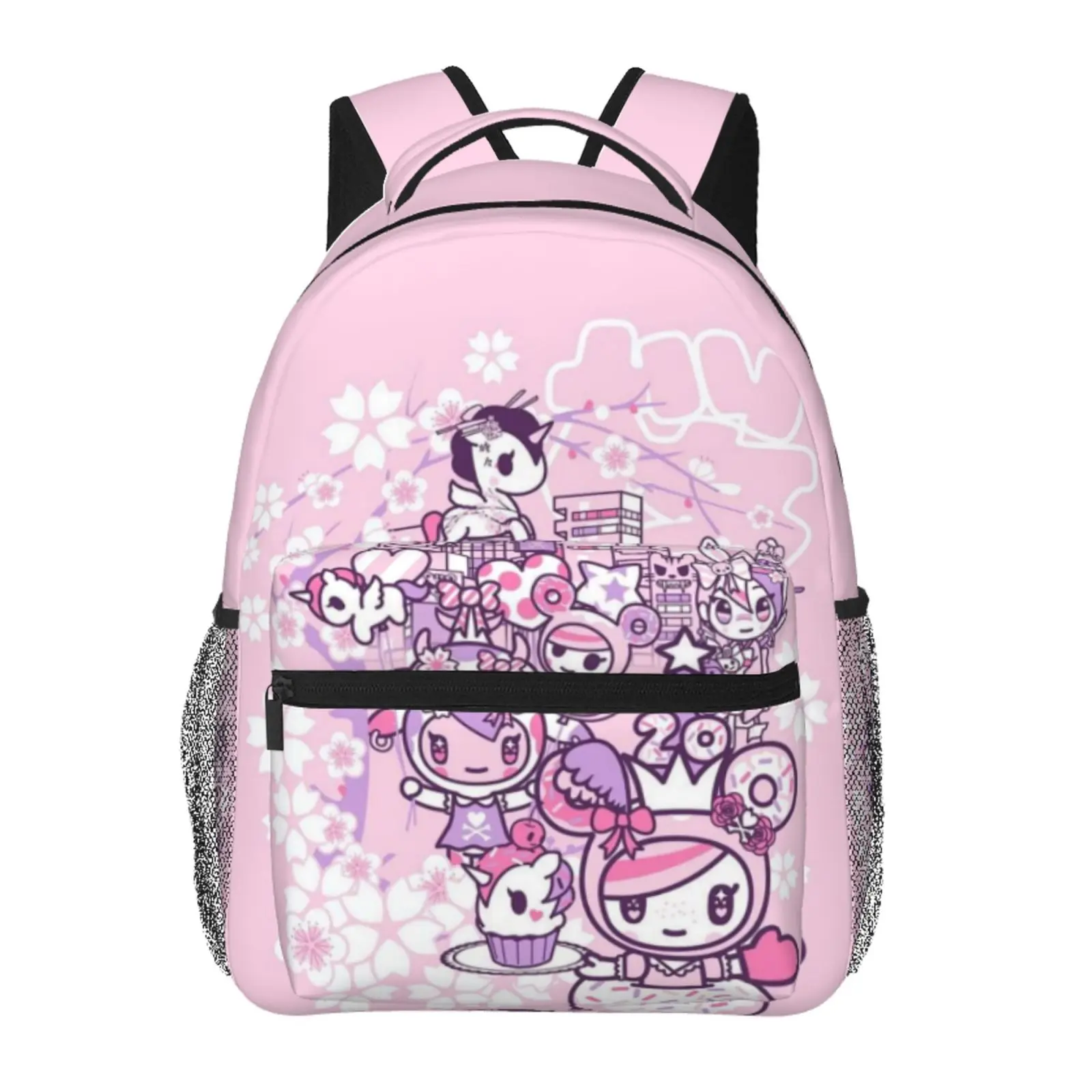 Anime Tokidoki2 Backpack, School bag Cute Girls Boys Teens Backpacks Kawaii Kids Lightweight backpack with adjustable straps Bookbag with for office travel bag