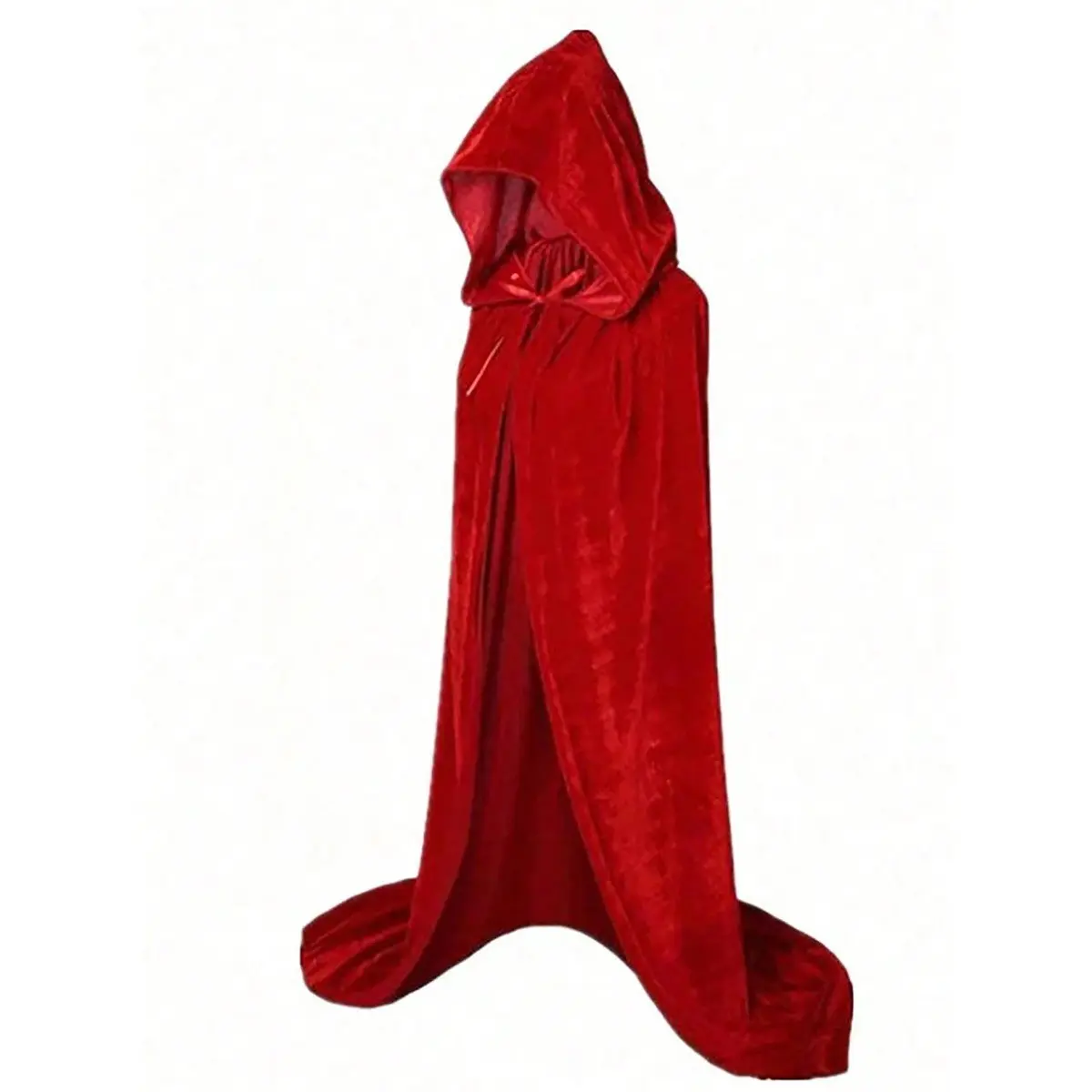 Halloween Velvet Cape for Adults and Kids, Death God Vampire Witch Wizard Party Costume, 1pc Halloween Dress Up Cloak, Perfect for Parties