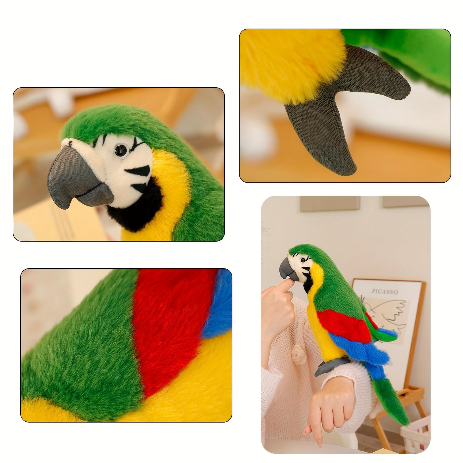 Plush Toy of a Parrot, Cute Fluffy Stuffed Bird, Cartoon-Style Parrot Doll Charming Home Decoration, Perfect Birthday Gift for Kids, Great Present for Halloween and Christmas