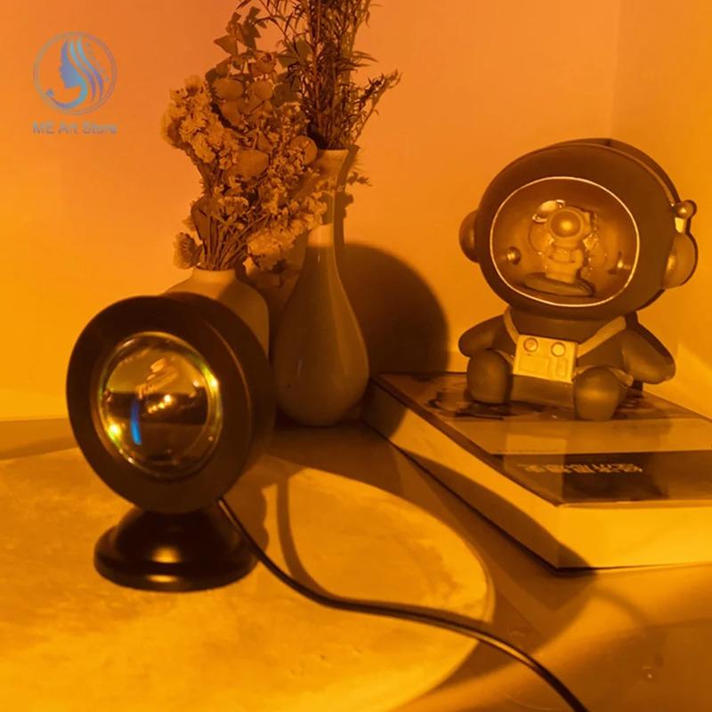 1pc-The new sunset light comes with earbuds and remote control in 16 colors Customized version