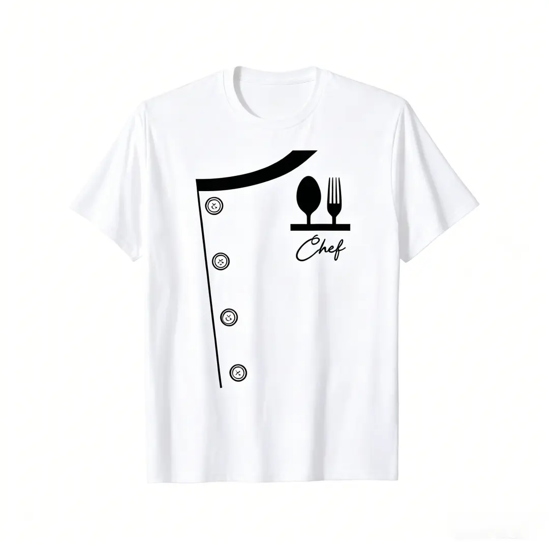 Women's Cotton T-Shirt, Minimalist Slim Fit Round Neck Top, Soft Breathable Fabric for Chef Workwear, Chef Uniform Shirt, Crew Neck, Casual, Lady, Fitted