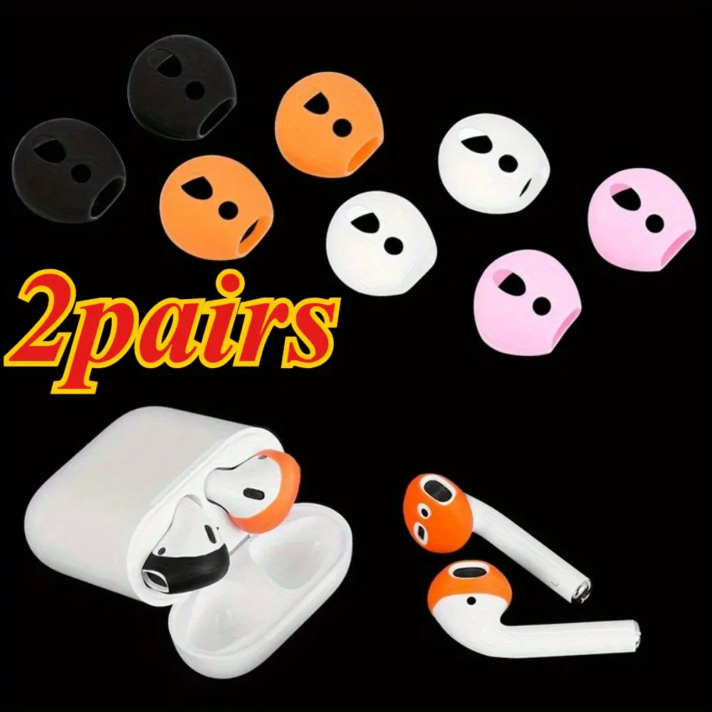 2pairs sports anti-slip earphone caps, earphone covers, earphone protectors, earphone accessories, Bluetooth earphone covers, earphone earbud covers, earbud dust covers