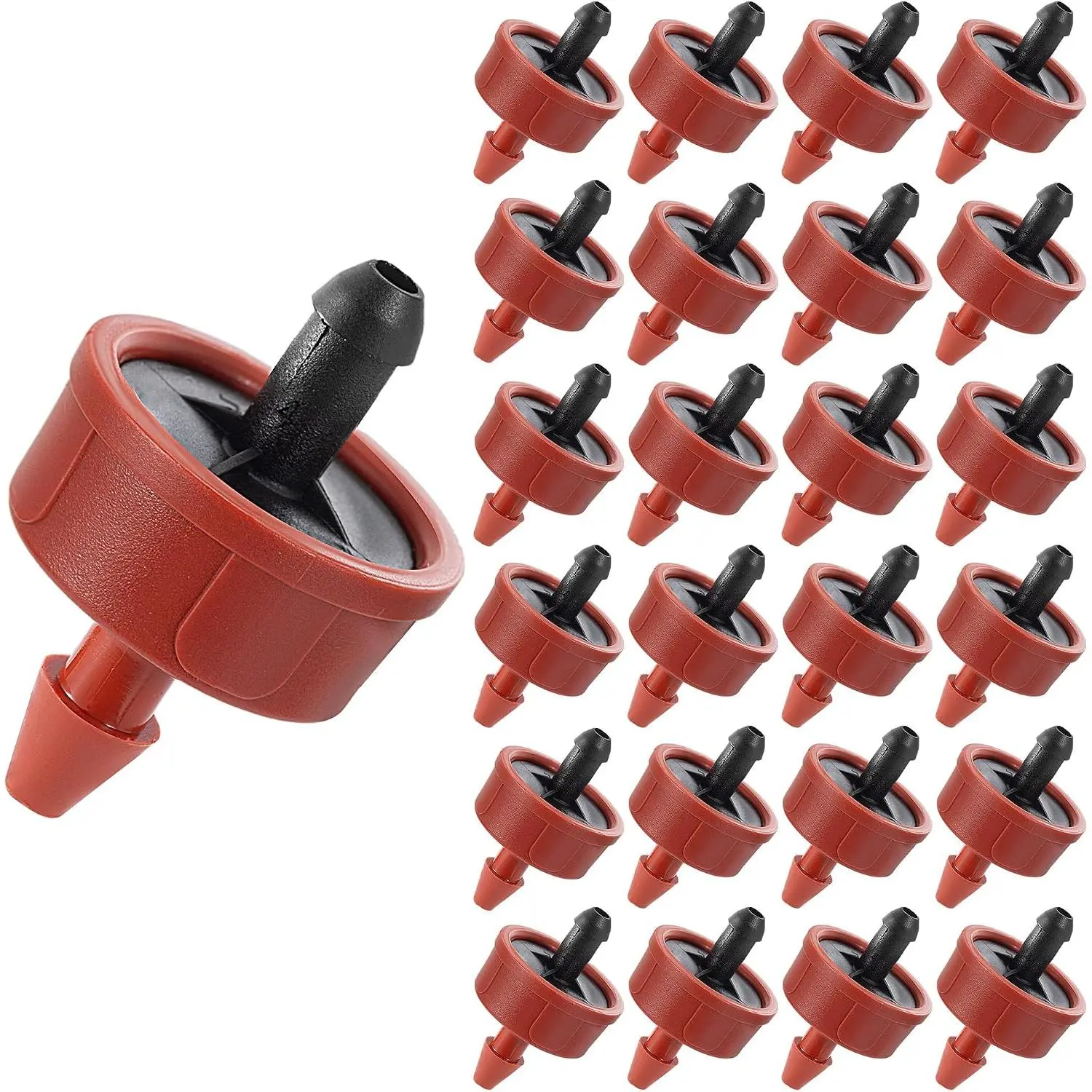 1 GPH  Compensating Drip Emitters,30Pcs Spot Drippers | Constant Flow ,Self-Cleaning Drip Irrigation ,  Dripper for 1/4 Inch Irrigation Tubing, Garden Watering System