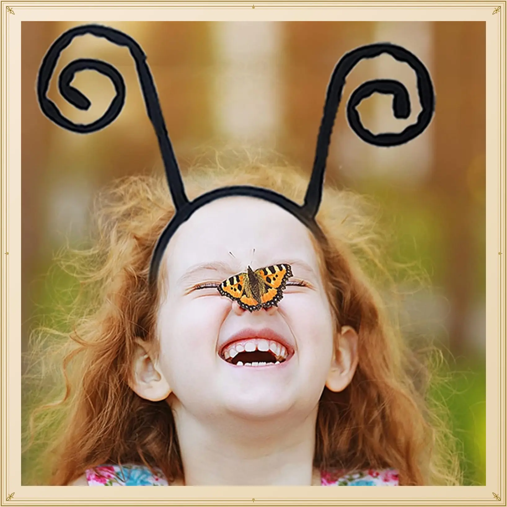Butterfly Antenna Headband for Girls and Women - Black Velvet Bug Antenna for Halloween Cosplay Costume AccessoryGift