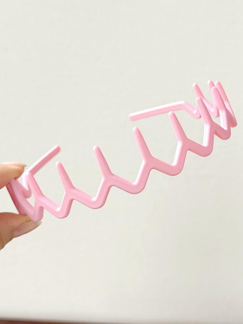 Wave Design Hair Hoop with Teeth, Fashionable Hair Accessories for Women & Girls, Minimalist Headwear Suitable for Thick Hair, Zigzag Headband