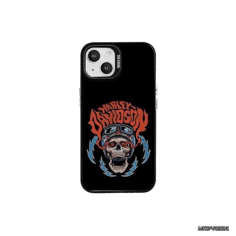 Harley - D Pattern Case For Iphone 17 Pro Max 17 Air 16 / 15 / 14 / 13 / 12 / 11 Pro Max Xr Xs E Plus Retro High - End Shockproof Drop Screen Protection Cute Durable Pc Smartphone Cover