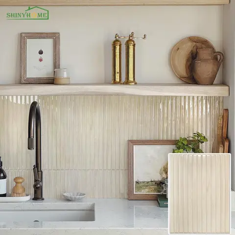 Wood Grain Peel & Stick Backsplash Wallpaper, Self Adhesive Backsplash Wallpaper, Easy Apply Adhesive Wall Panels for Kitchen, Bathroom, Walls & RV, Kitchen Wallpaper Peel And Stick