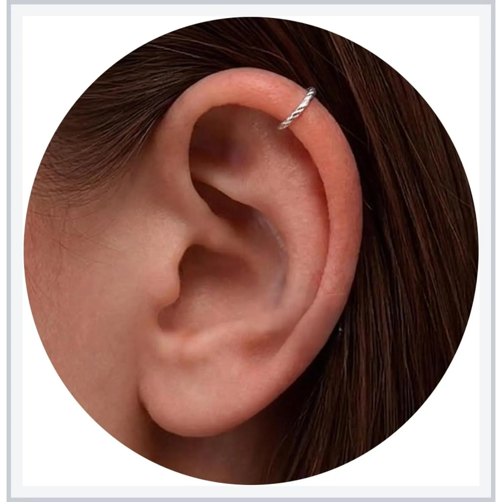 Thin Tiny 20 Gauge 8mm 925 Sterling Silver Cartilage Hoop Earrings for Women - Handmade Helix Piercing Jewelry Gift Ready