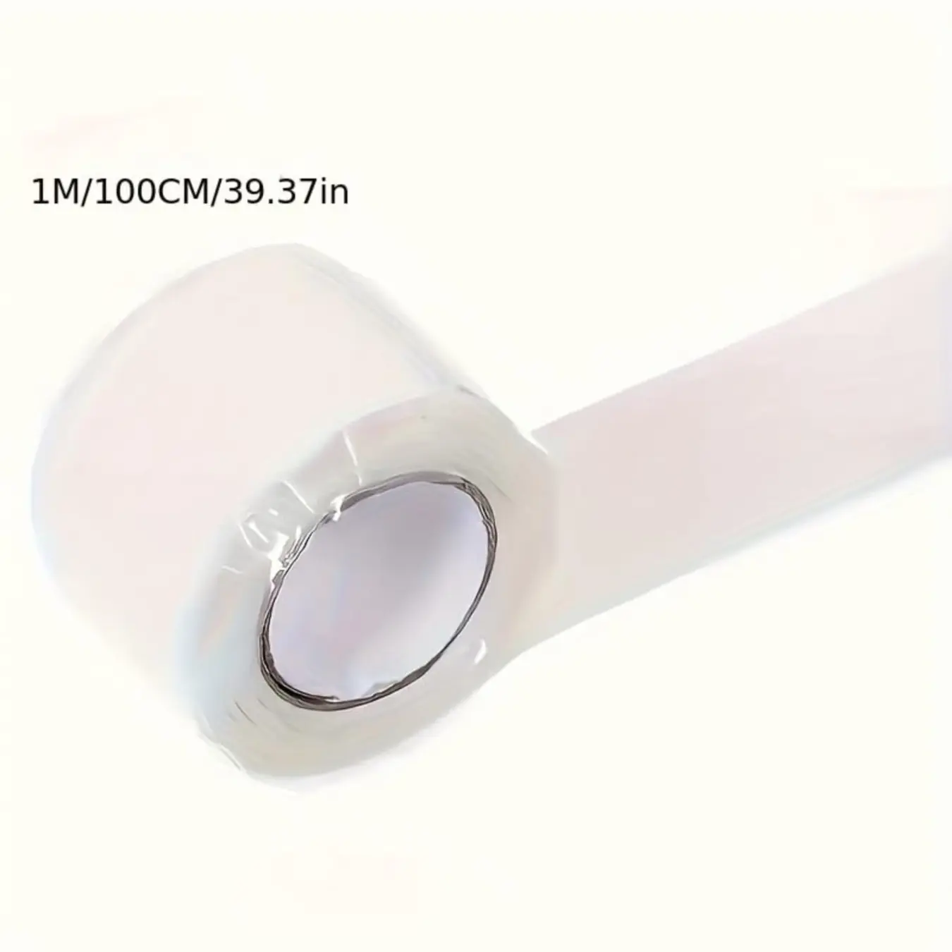 1 Roll 1m Self-Fusing Silicone Repair Tape, 0.5mm Thick White Waterproof Rubber Tape, Leakproof Emergency Seal Wrap for Plumbing, Hoses and Automotive Repairs